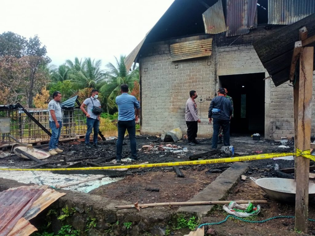 Ungkap Pelaku Pembakaran di Jailolo, Tim Forensik Polda Sulsel Turun Tangan